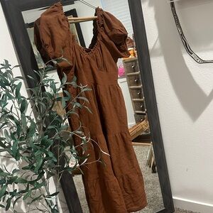 Chic Brown Maxi Dress for Women